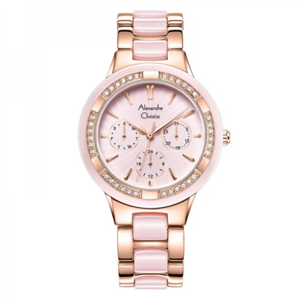 Alexandre Christie AC 2299 Rosegold Pink New Ceramic BFBRGPN Alexandre Christie AC 2299 Rosegold Pink New Ceramic BFBRGPN